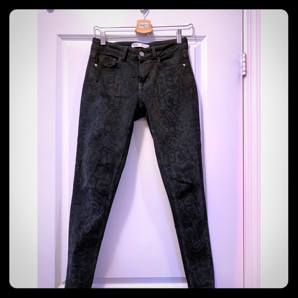 Zara snake skin skinny jeans - Picture 1 of 2